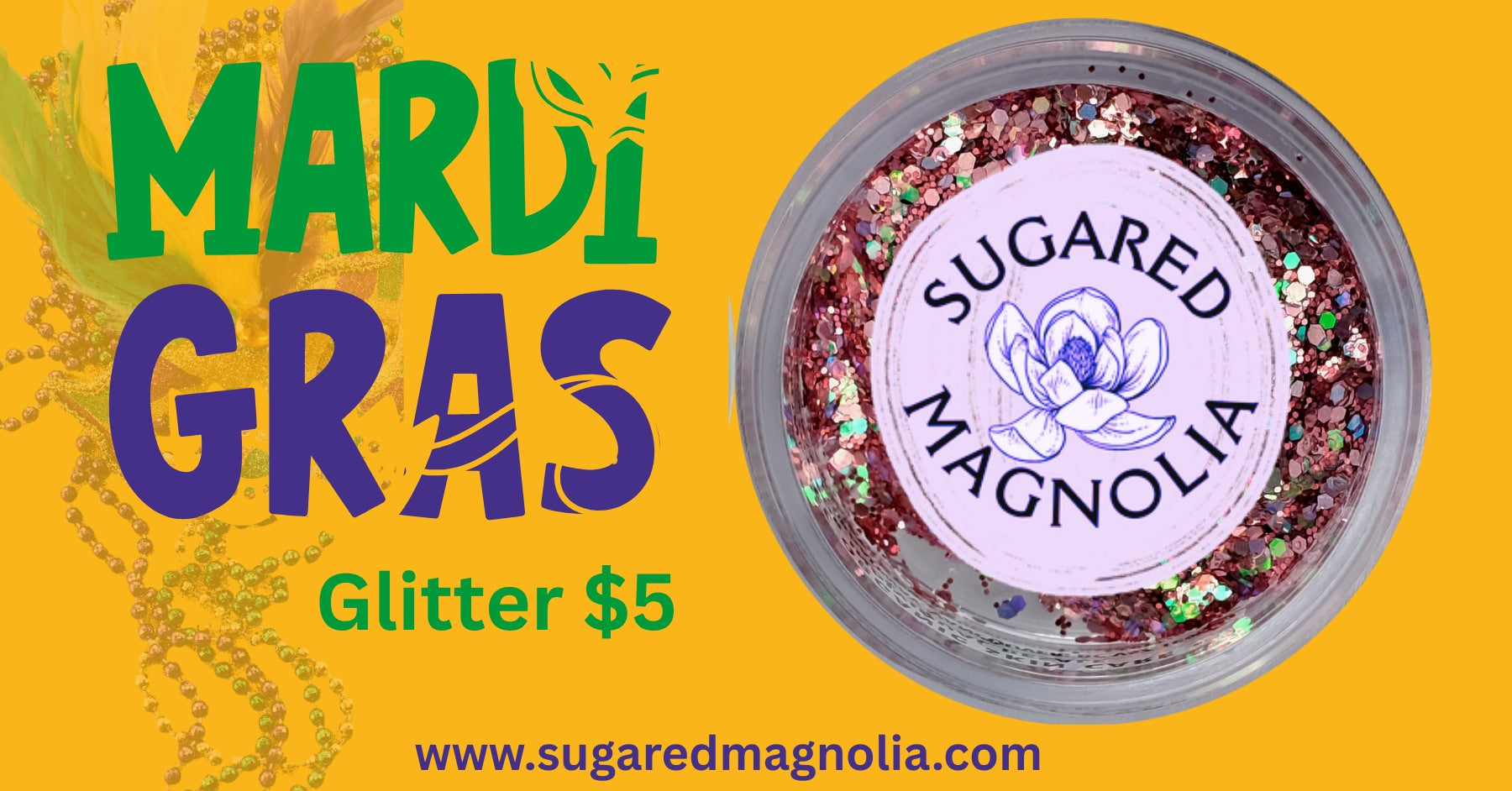 Glitter - Carnival Time - Purple, Green, and Gold